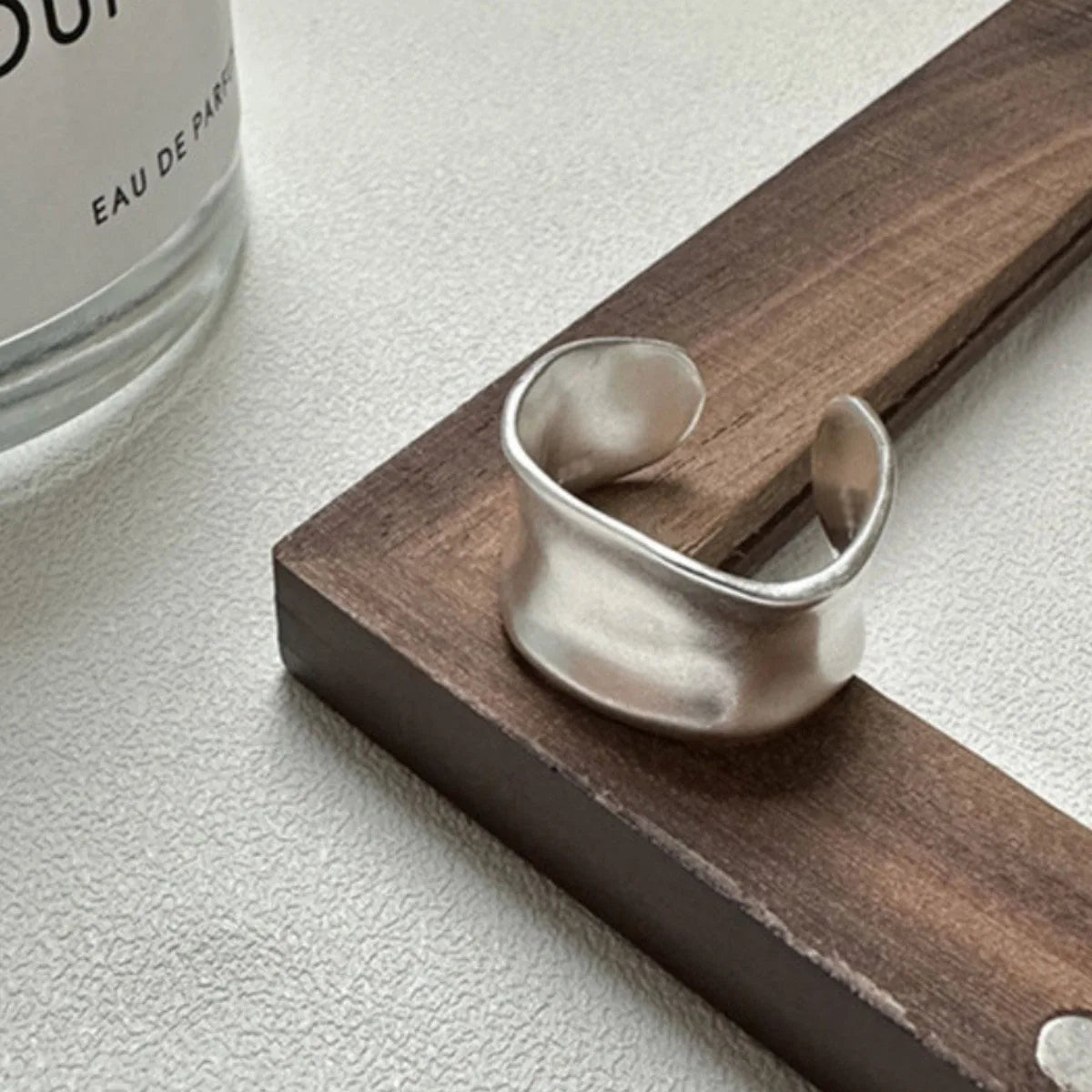 925 Sterling Silver Open Rings for Women Couple Vintage Simple Wave Twisted Ring Party Prevent Allergy Jewelry Holiday Gifts