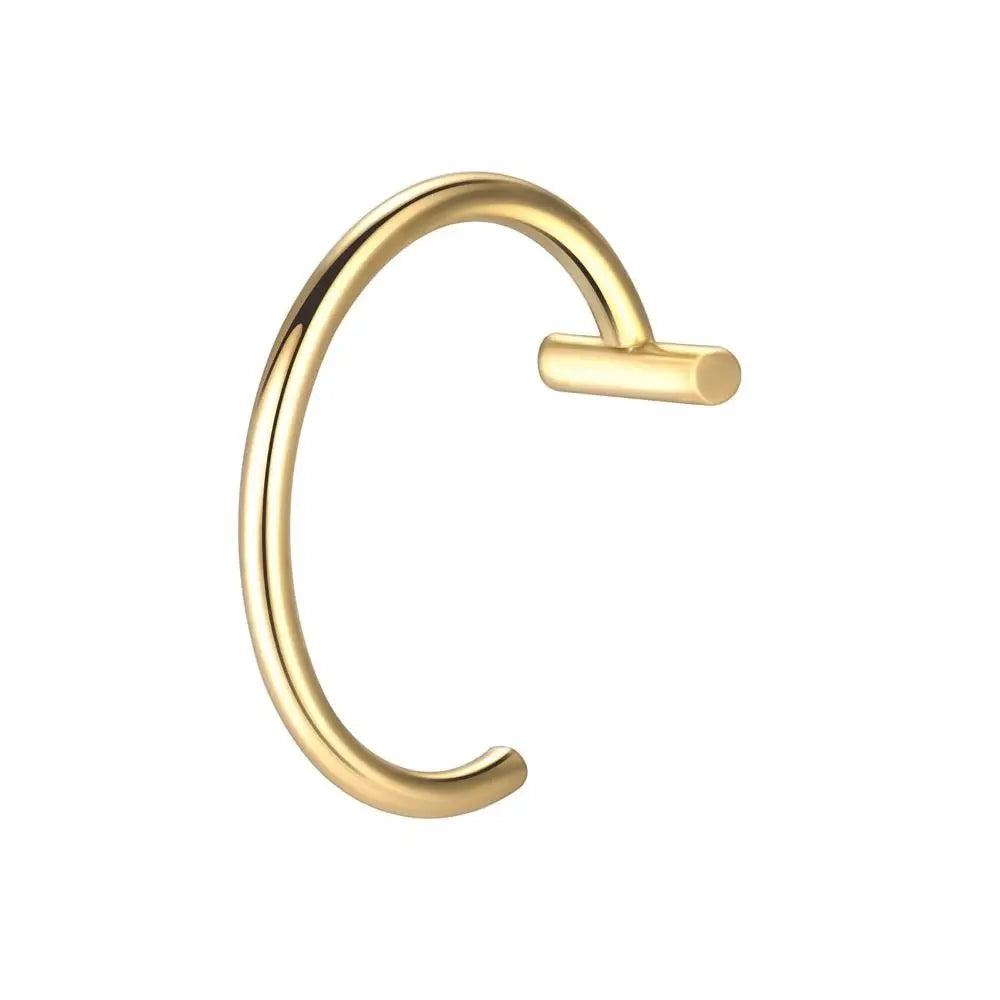1PC Fashion Stainless Steel Fake Nose Ring Non-Pierced Hip Hop C Clip Lip Ring Women Body Jewelry
