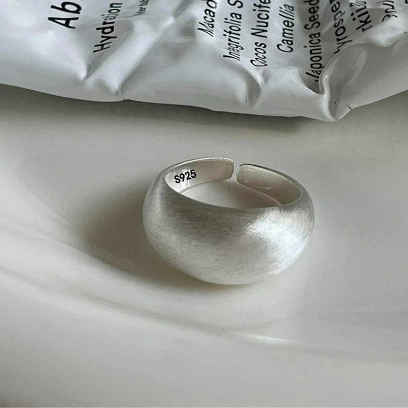 925 Sterling Sliver Open Twisted Rings for Women Fashion Couple Handmade Geometric Irregular  Ring Party Jewelry Holiday Gifts