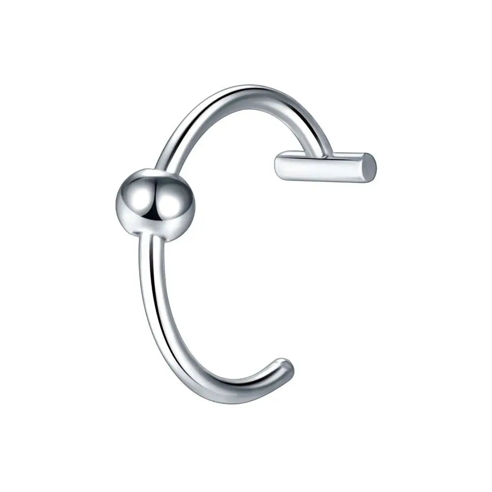 1PC Fashion Stainless Steel Fake Nose Ring Non-Pierced Hip Hop C Clip Lip Ring Women Body Jewelry