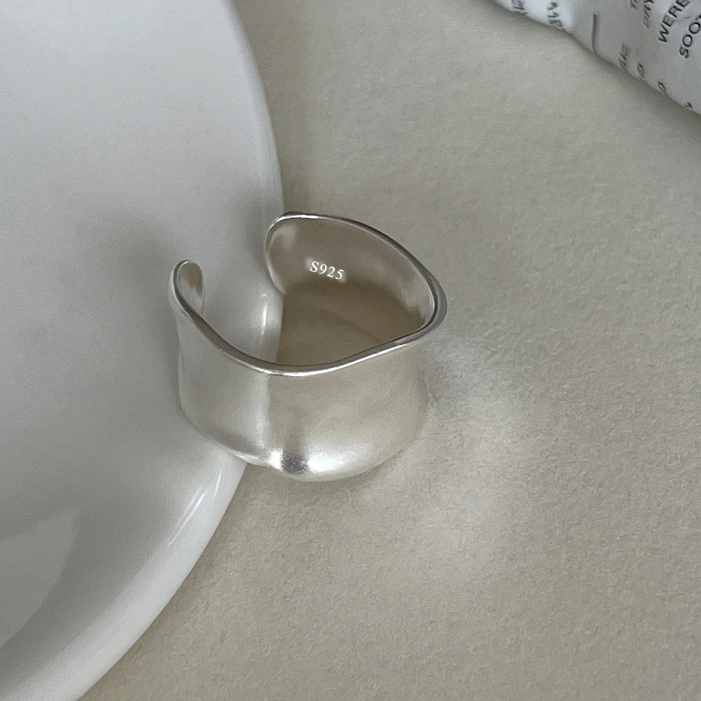 925 Sterling Sliver Open Twisted Rings for Women Fashion Couple Handmade Geometric Irregular  Ring Party Jewelry Holiday Gifts