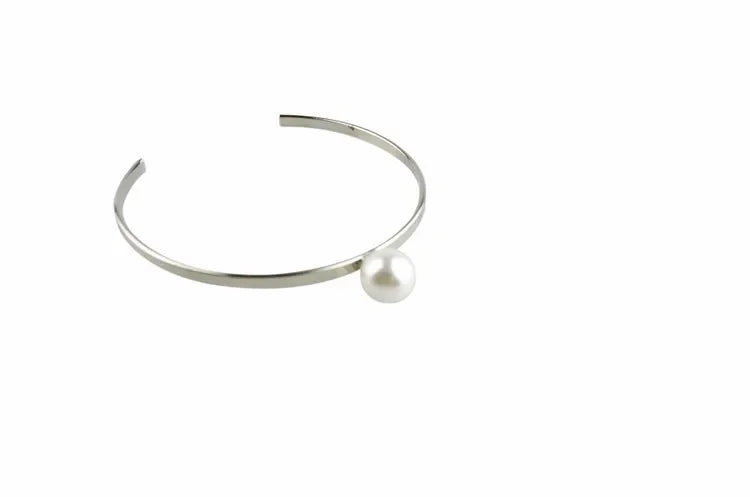 fashion women jewelry  metal pearl cuff bracelet